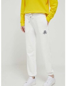 Βαμβακερό παντελόνι Tommy Hilfiger χρώμα: άσπρο