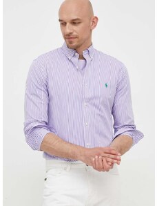 Πουκάμισο Polo Ralph Lauren χρώμα: μοβ