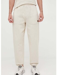 Βαμβακερό παντελόνι Calvin Klein Jeans χρώμα: μπεζ