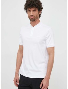 Βαμβακερό μπλουζάκι πόλο Calvin Klein χρώμα: άσπρο