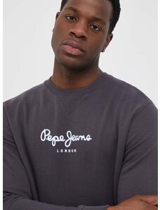 Βαμβακερή μπλούζα Pepe Jeans Edward χρώμα: γκρι