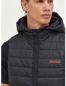 Αμάνικο μπουφάν HUGO χρώμα: μαύρο