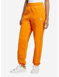 Βαμβακερό παντελόνι adidas Originals χρώμα: πορτοκαλί