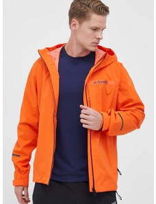 Αδιάβροχο μπουφάν adidas TERREX Multi Rain.RDY ανδρικό, χρώμα: πορτοκαλί