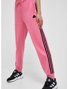 Παντελόνι φόρμας adidas χρώμα: ροζ