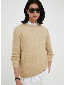 Μάλλινο πουλόβερ American Vintage ανδρικά, χρώμα: μπεζ