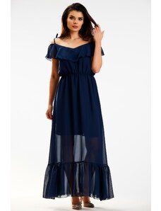 Awama Γυναικείο Φόρεμα A573 Σκούρο Μπλε