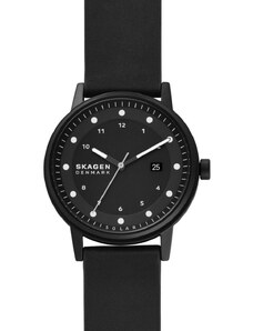 Ρολόι Skagen ανδρικό, χρώμα: μαύρο