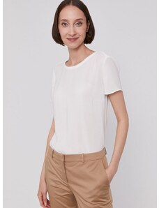 Μπλουζάκι Boss γυναικείo, χρώμα: άσπρο