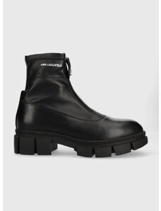 Δερμάτινες μπότες Karl Lagerfeld Aria γυναικείες, χρώμα: μαύρο F30
