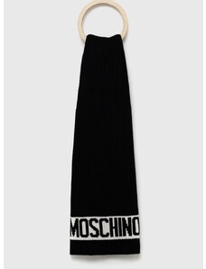 Κασκόλ Moschino χρώμα: μαύρο