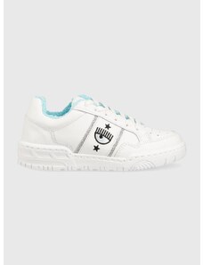 Δερμάτινα αθλητικά παπούτσια Chiara Ferragni Cf1 Low χρώμα: άσπρο