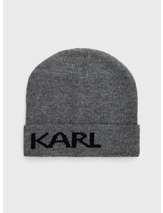 Σκούφος Karl Lagerfeld χρώμα: γκρι