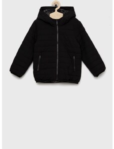 Παιδικό μπουφάν Abercrombie & Fitch χρώμα: μαύρο