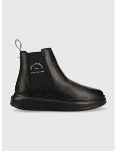 Δερμάτινες μπότες τσέλσι Karl Lagerfeld Kapri Mens , χρώμα: μαύρο F30