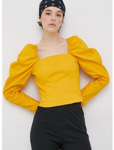 Μπλουζάκι Levi's γυναικείo, χρώμα: κίτρινο