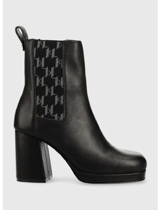 Δερμάτινες μπότες τσέλσι Karl Lagerfeld LAVINIA III Lavinia Iii γυναικεία, χρώμα: μαύρο KL39940