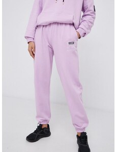 Βαμβακερό παντελόνι P.E Nation γυναικείo, χρώμα: μοβ