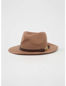 Μάλλινο καπέλο Guess χρώμα: καφέ