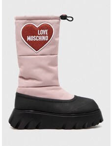 Μπότες χιονιού Love Moschino χρώμα: ροζ