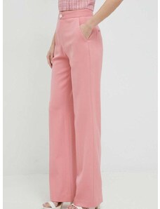 Παντελόνι από μείγμα μαλλιού Custommade Petry χρώμα: ροζ