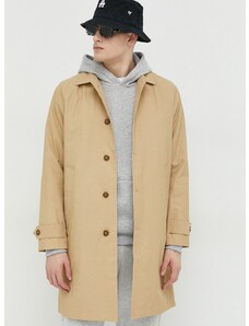 Παλτό Abercrombie & Fitch χρώμα: μπεζ