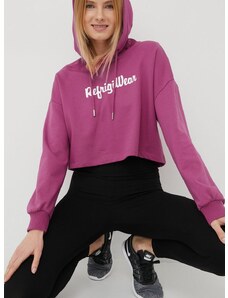 Βαμβακερή μπλούζα RefrigiWear γυναικεία, χρώμα: ροζ,