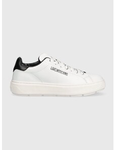 Δερμάτινα αθλητικά παπούτσια Love Moschino Sneakerd Bold 40 χρώμα: άσπρο, JA15374G1G