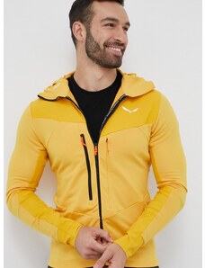 Αθλητική μπλούζα Salewa Agner PL χρώμα: κίτρινο, με κουκούλα