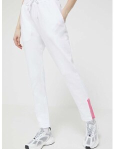 Βαμβακερό παντελόνι Love Moschino χρώμα: άσπρο
