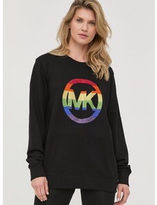 Βαμβακερή μπλούζα MICHAEL Michael Kors γυναικεία, χρώμα: μαύρο