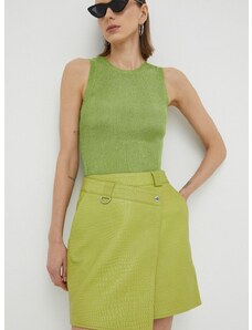 Δερμάτινη φούστα Gestuz SerinaGZ HW χρώμα: πράσινο