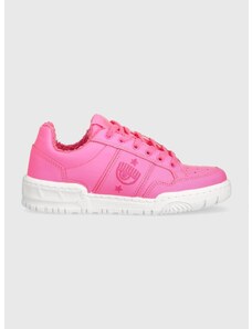 Δερμάτινα αθλητικά παπούτσια Chiara Ferragni CF3109_037 χρώμα: ροζ, CF1 LOW
