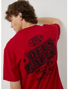 Βαμβακερό μπλουζάκι Deus Ex Machina χρώμα: κόκκινο