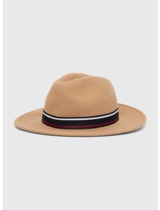 Μάλλινο καπέλο Tommy Hilfiger χρώμα: μπεζ