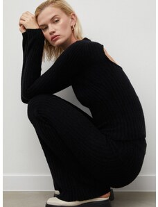 Μάλλινο πουλόβερ Herskind γυναικεία, χρώμα: μαύρο