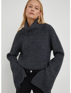 Μάλλινο πουλόβερ Herskind γυναικεία, χρώμα: γκρι