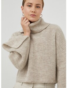 Μάλλινο πουλόβερ Herskind γυναικεία, χρώμα: μπεζ