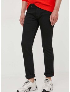 Τζιν παντελόνι Guess χρώμα: μαύρο