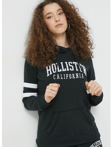 Μπλούζα Hollister Co. χρώμα: μαύρο,