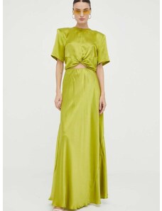 Μεταξωτή φούστα Gestuz Sivala χρώμα: πράσινο