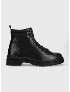 Δερμάτινα παπούτσια Pepe Jeans Brad Hiker Boot , χρώμα: μαύρο