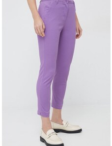 Παντελόνι Sisley χρώμα: μοβ,
