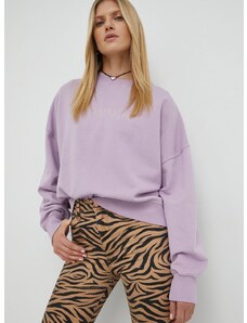 Βαμβακερή μπλούζα Wrangler γυναικεία, χρώμα: μοβ,
