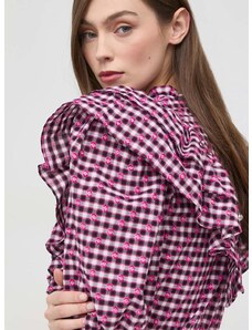 Βαμβακερή μπλούζα Custommade Diga γυναικεία, χρώμα: ροζ