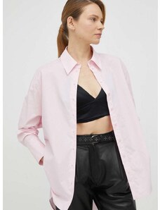 Βαμβακερό πουκάμισο Herskind χρώμα: ροζ