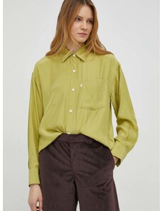 Μεταξωτό πουκάμισο Levi's χρώμα: πράσινο