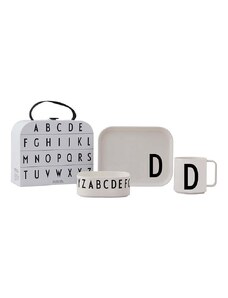 Παιδικό σετ πρωινού Design Letters Classics in a suitcase D 4-pack