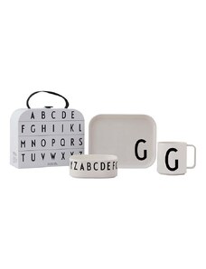 Παιδικό σετ πρωινού Design Letters Classics in a suitcase G 4-pack