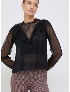 Μπλουζάκι Sisley χρώμα: μαύρο